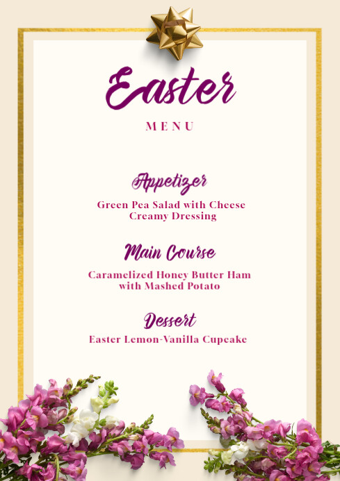 Easter Menu Template | PosterMyWall