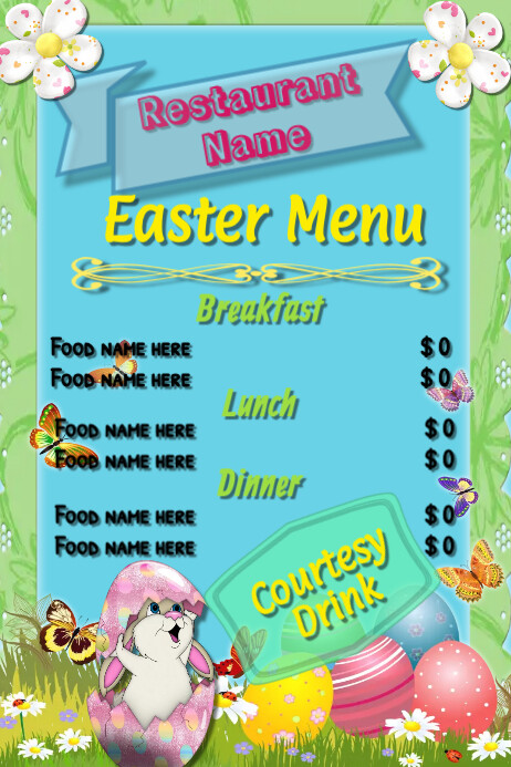 Easter Menu Template | PosterMyWall