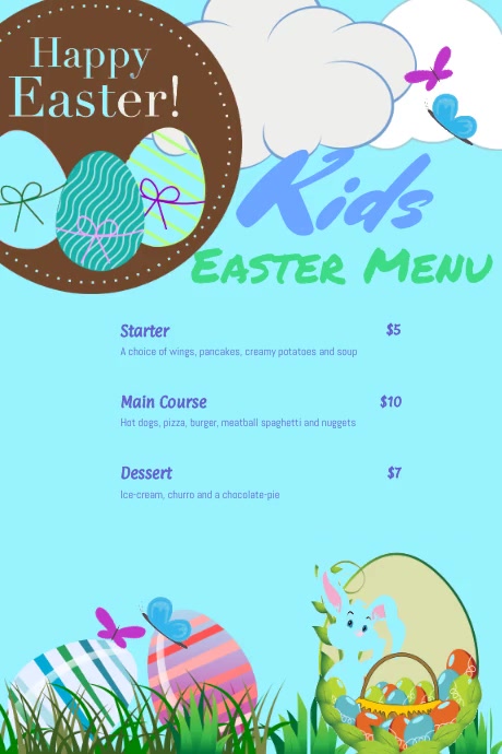 Easter Menu Template | PosterMyWall