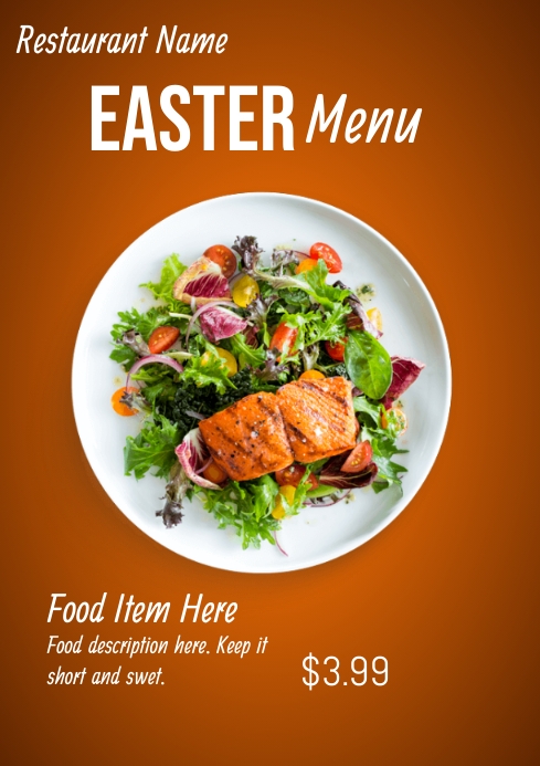 easter menu Template | PosterMyWall