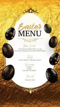 Easter Menu Digitalt display (9:16) template