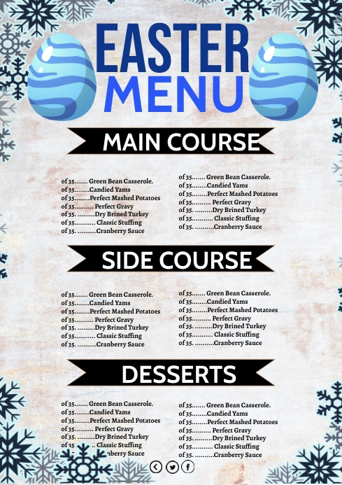 easter menu Template | PosterMyWall