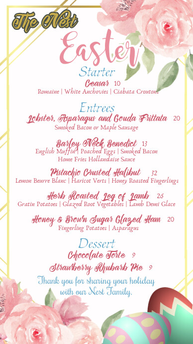 Easter Menu Template | PosterMyWall
