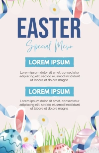 easter menu Tabloid (Таблоид) template