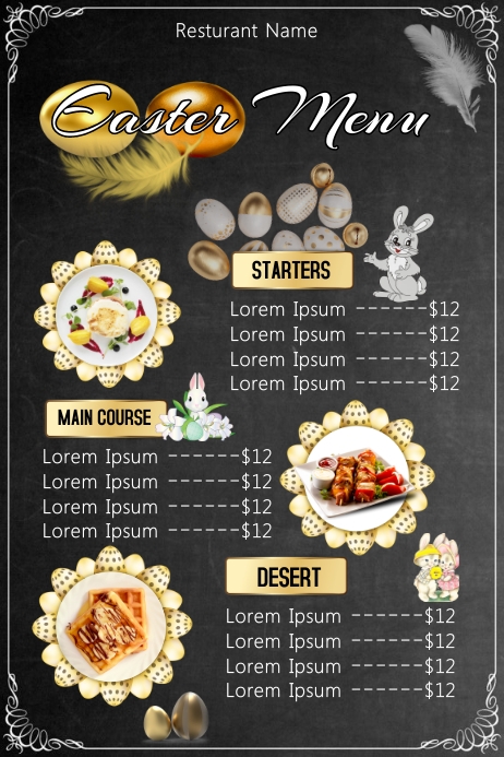 Easter Menu Template | PosterMyWall