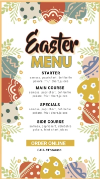 easter menu Instagram Story template