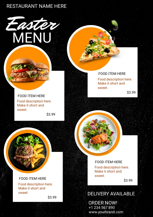 easter menu Template | PosterMyWall