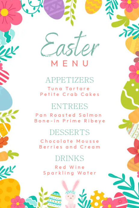 Easter Menu Template | PosterMyWall