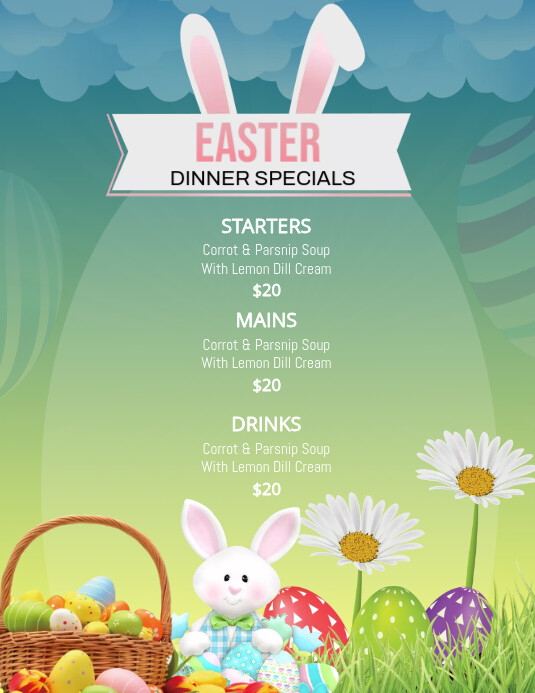 Easter Menu Template | PosterMyWall