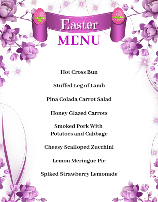 Easter Menu Template | PosterMyWall