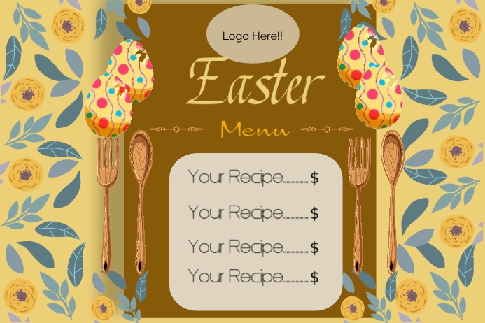 Easter Menu Template | PosterMyWall