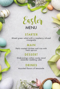easter menu Poster template