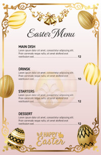 Easter menu Template | PosterMyWall