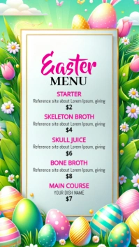 Easter Menu Instagram Story template