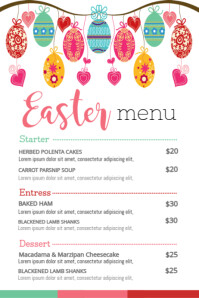 Easter Menu Template | PosterMyWall