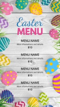 Easter menu template Instagram 快拍
