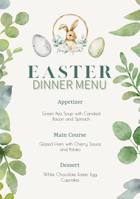 Easter Menu Template | PosterMyWall