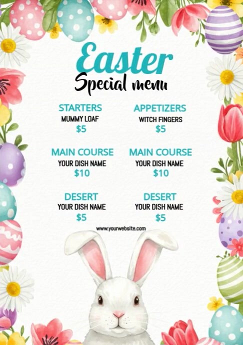 Easter Menu Template | PosterMyWall