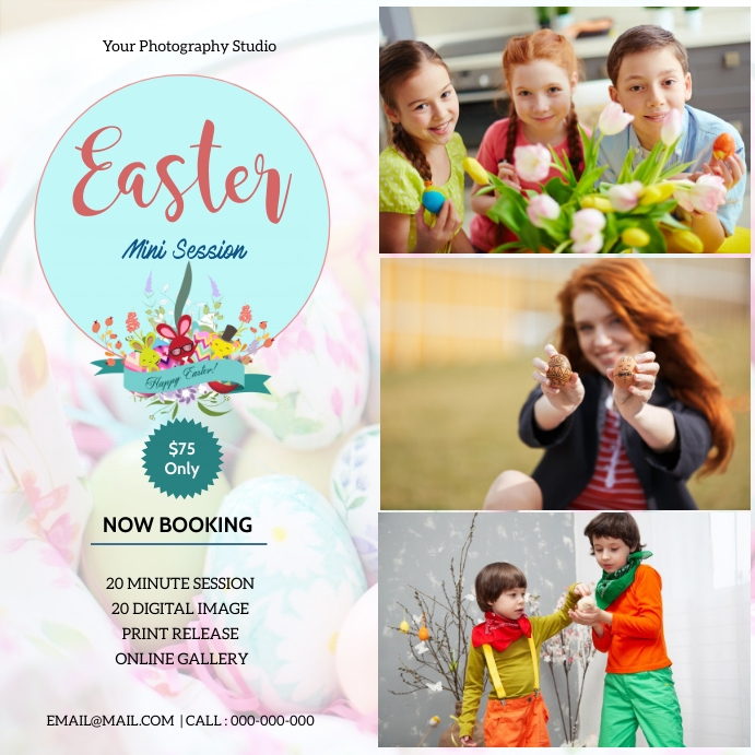 Easter Mini Session Instagram Post template