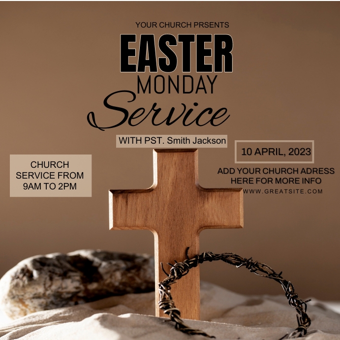 Copy of easter monday services | PosterMyWall