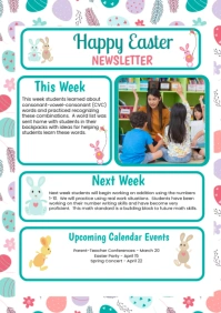 Easter Newsletter A4 template