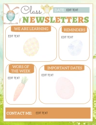 easter Newsletter Template Pamflet (VSA Brief)