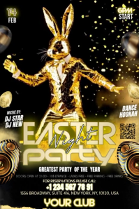 Easter Night Party Banner template