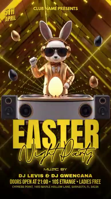 Easter Night Party Template | PosterMyWall