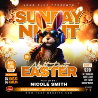 Easter Night Party Instagram Post Video template