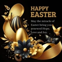 Easter online greeting card Instagram-bericht template