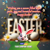สีดำ Easter Celebration Pos Instagram Template