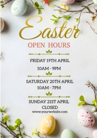 Easter Open Hours A4 template