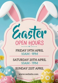Easter Open Hours  A4 template