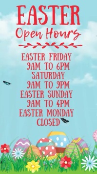 Easter Open Hours Digital Template
