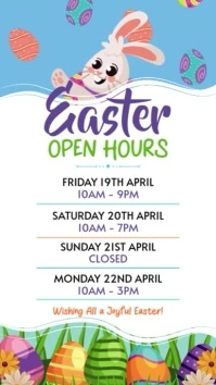 Easter Open Hours Instagram Story Template
