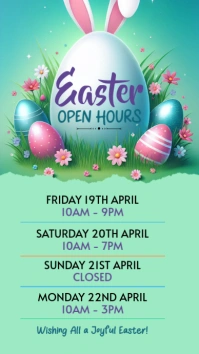 Easter Open Hours Instagram Story Template