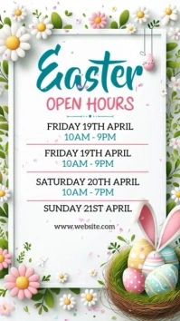 Easter Open Hours Video Template Instagram-verhaal