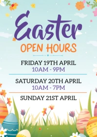 Easter Opening Hours A4 template