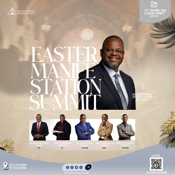 Easter or church summit flyer design template Pos Instagram