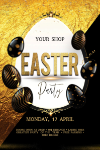Easter Party Banner 4 x 6 fod template
