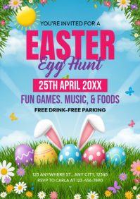 Easter party A4 template