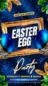 Violet easter party Historia de Instagram Template