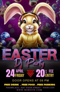 easter party Halfbladsy Breed template