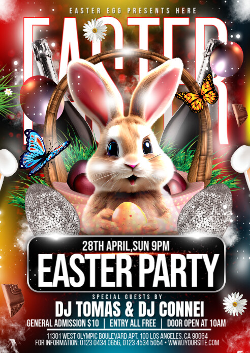 EASTER PARTY A6 template