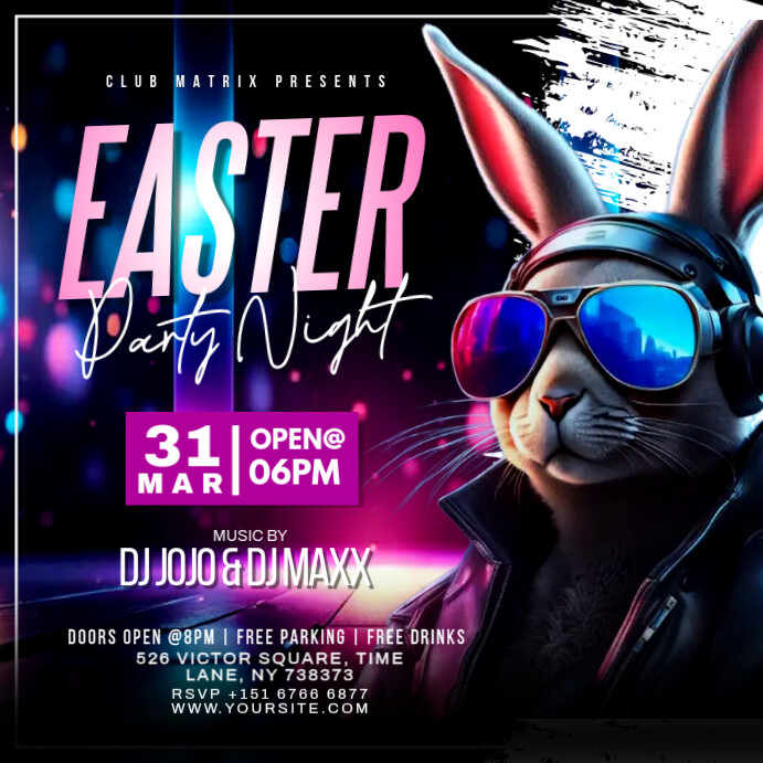 Easter party Template | PosterMyWall