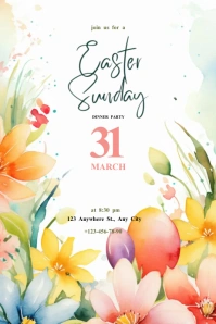 EASTER PARTY Poster template