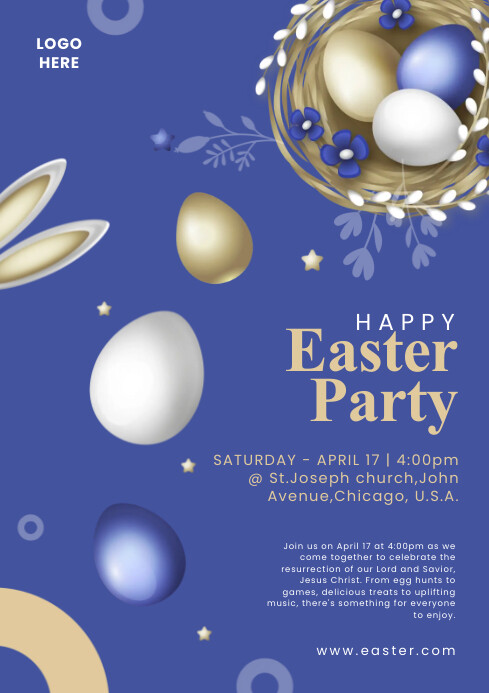 Easter party Template | PosterMyWall