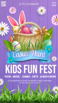 Easter party เรื่องราวบน Instagram template