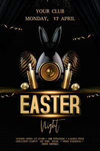 Easter Party Cartel de 4 × 6 pulg. template