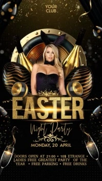 Easter Party Digital Display template